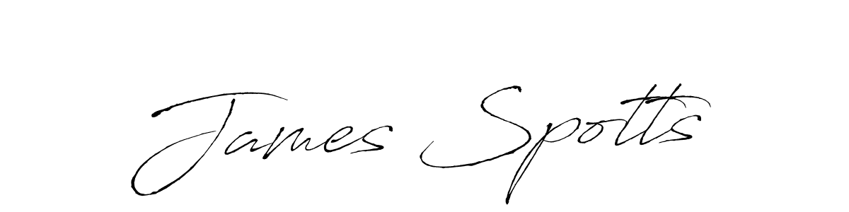 James Spotts stylish signature style. Best Handwritten Sign (Antro_Vectra) for my name. Handwritten Signature Collection Ideas for my name James Spotts. James Spotts signature style 6 images and pictures png