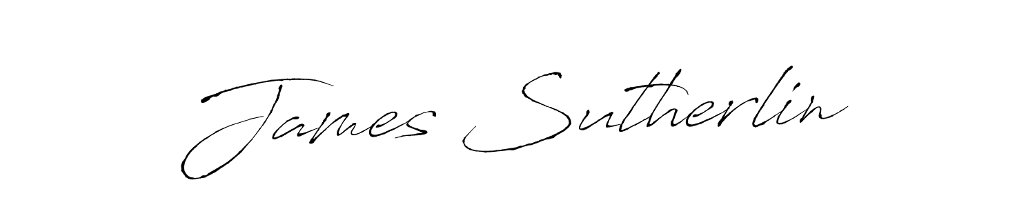 How to make James Sutherlin name signature. Use Antro_Vectra style for creating short signs online. This is the latest handwritten sign. James Sutherlin signature style 6 images and pictures png