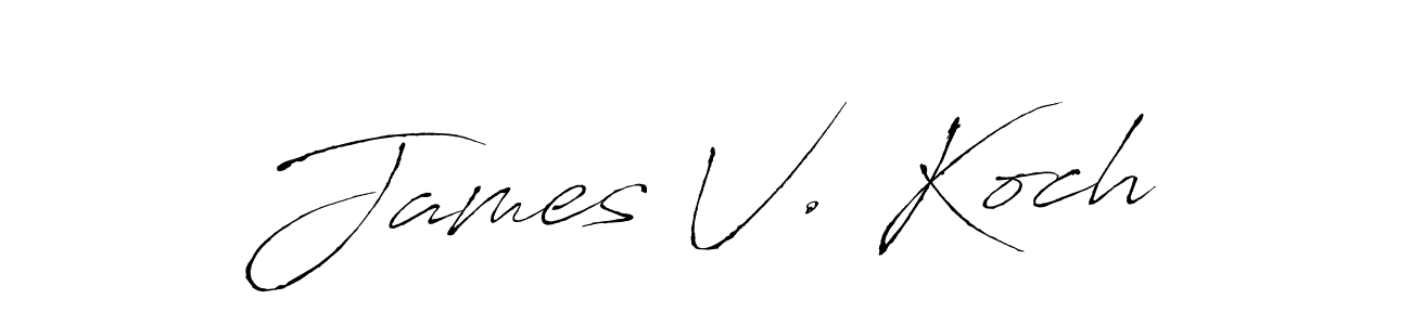 Antro_Vectra is a professional signature style that is perfect for those who want to add a touch of class to their signature. It is also a great choice for those who want to make their signature more unique. Get James V. Koch name to fancy signature for free. James V. Koch signature style 6 images and pictures png