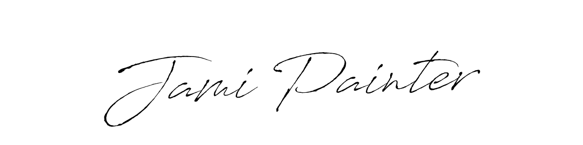 You should practise on your own different ways (Antro_Vectra) to write your name (Jami Painter) in signature. don't let someone else do it for you. Jami Painter signature style 6 images and pictures png