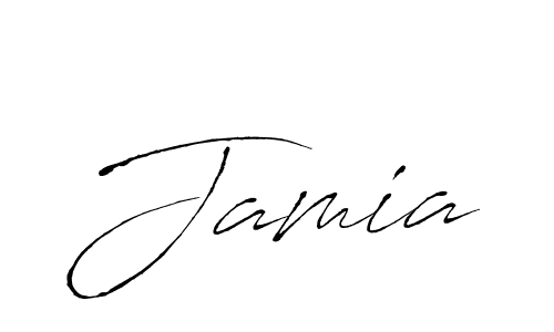 if you are searching for the best signature style for your name Jamia. so please give up your signature search. here we have designed multiple signature styles  using Antro_Vectra. Jamia signature style 6 images and pictures png