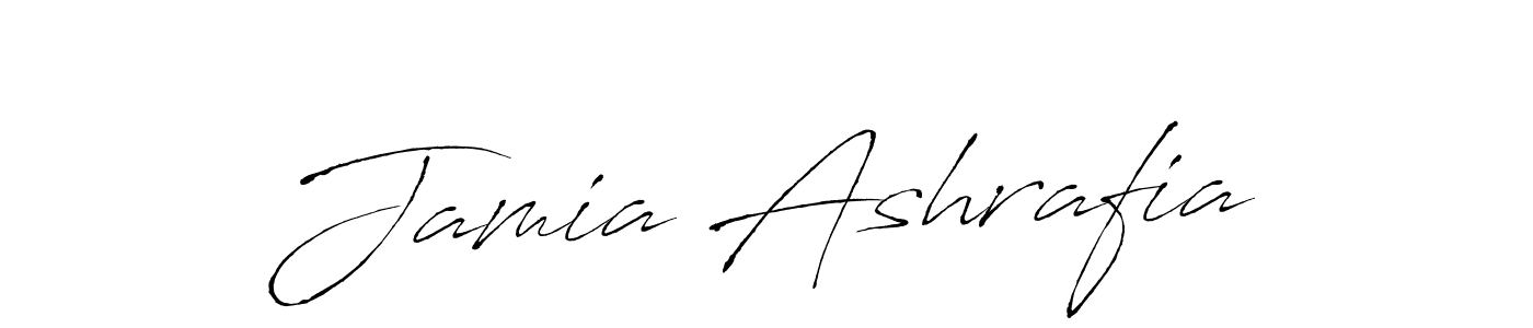 Create a beautiful signature design for name Jamia Ashrafia. With this signature (Antro_Vectra) fonts, you can make a handwritten signature for free. Jamia Ashrafia signature style 6 images and pictures png