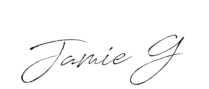 Similarly Antro_Vectra is the best handwritten signature design. Signature creator online .You can use it as an online autograph creator for name Jamie G. Jamie G signature style 6 images and pictures png