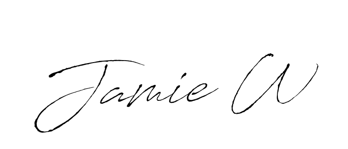 How to make Jamie W signature? Antro_Vectra is a professional autograph style. Create handwritten signature for Jamie W name. Jamie W signature style 6 images and pictures png