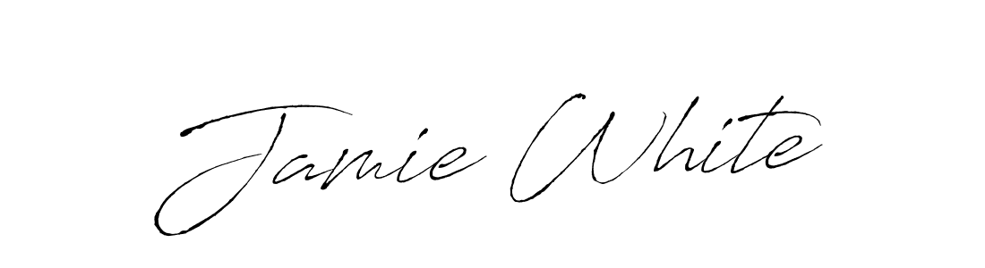 Jamie White stylish signature style. Best Handwritten Sign (Antro_Vectra) for my name. Handwritten Signature Collection Ideas for my name Jamie White. Jamie White signature style 6 images and pictures png