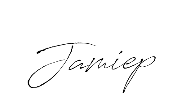 Use a signature maker to create a handwritten signature online. With this signature software, you can design (Antro_Vectra) your own signature for name Jamiep. Jamiep signature style 6 images and pictures png