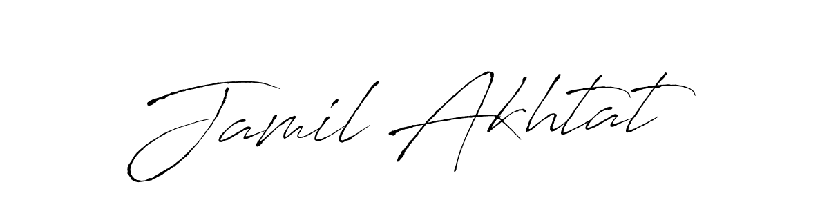 Jamil Akhtat stylish signature style. Best Handwritten Sign (Antro_Vectra) for my name. Handwritten Signature Collection Ideas for my name Jamil Akhtat. Jamil Akhtat signature style 6 images and pictures png