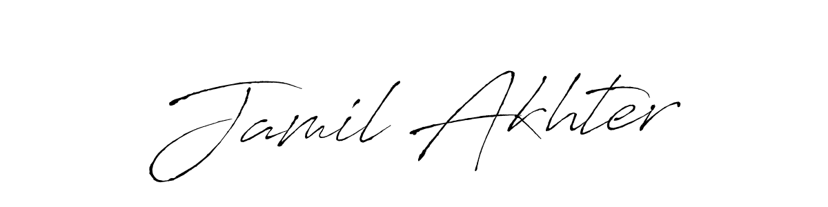 Create a beautiful signature design for name Jamil Akhter. With this signature (Antro_Vectra) fonts, you can make a handwritten signature for free. Jamil Akhter signature style 6 images and pictures png