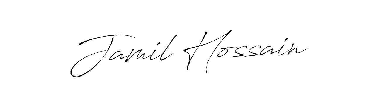 Use a signature maker to create a handwritten signature online. With this signature software, you can design (Antro_Vectra) your own signature for name Jamil Hossain. Jamil Hossain signature style 6 images and pictures png