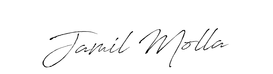 Jamil Molla stylish signature style. Best Handwritten Sign (Antro_Vectra) for my name. Handwritten Signature Collection Ideas for my name Jamil Molla. Jamil Molla signature style 6 images and pictures png