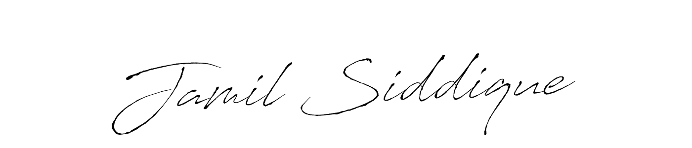 Use a signature maker to create a handwritten signature online. With this signature software, you can design (Antro_Vectra) your own signature for name Jamil Siddique. Jamil Siddique signature style 6 images and pictures png