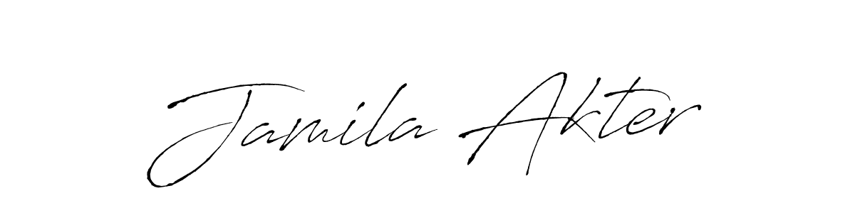 The best way (Antro_Vectra) to make a short signature is to pick only two or three words in your name. The name Jamila Akter include a total of six letters. For converting this name. Jamila Akter signature style 6 images and pictures png