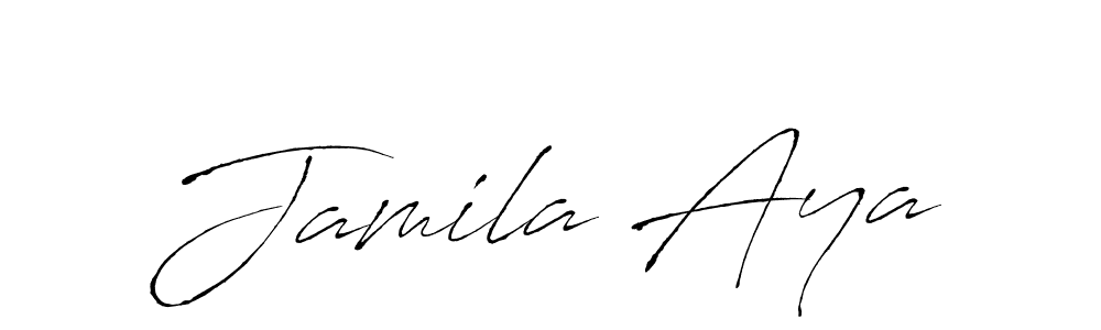 Create a beautiful signature design for name Jamila Aya. With this signature (Antro_Vectra) fonts, you can make a handwritten signature for free. Jamila Aya signature style 6 images and pictures png