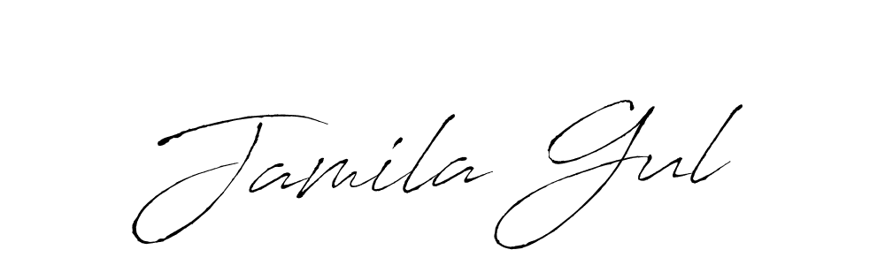 Create a beautiful signature design for name Jamila Gul. With this signature (Antro_Vectra) fonts, you can make a handwritten signature for free. Jamila Gul signature style 6 images and pictures png