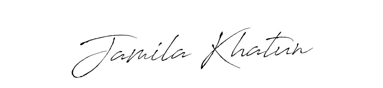Antro_Vectra is a professional signature style that is perfect for those who want to add a touch of class to their signature. It is also a great choice for those who want to make their signature more unique. Get Jamila Khatun name to fancy signature for free. Jamila Khatun signature style 6 images and pictures png