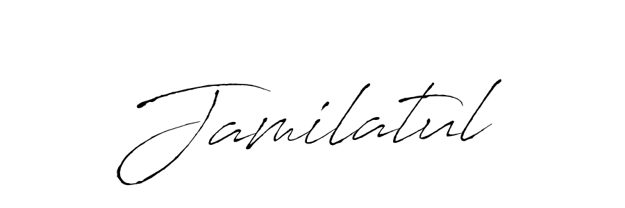 Make a beautiful signature design for name Jamilatul. With this signature (Antro_Vectra) style, you can create a handwritten signature for free. Jamilatul signature style 6 images and pictures png