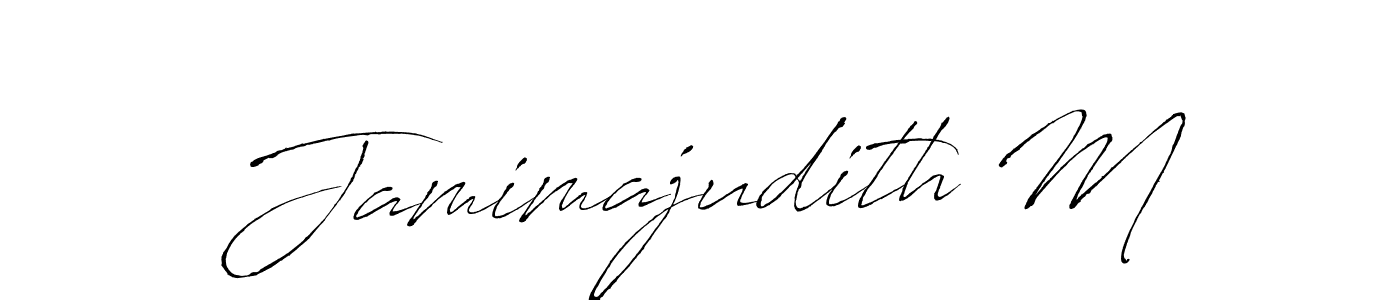 Antro_Vectra is a professional signature style that is perfect for those who want to add a touch of class to their signature. It is also a great choice for those who want to make their signature more unique. Get Jamimajudith M name to fancy signature for free. Jamimajudith M signature style 6 images and pictures png
