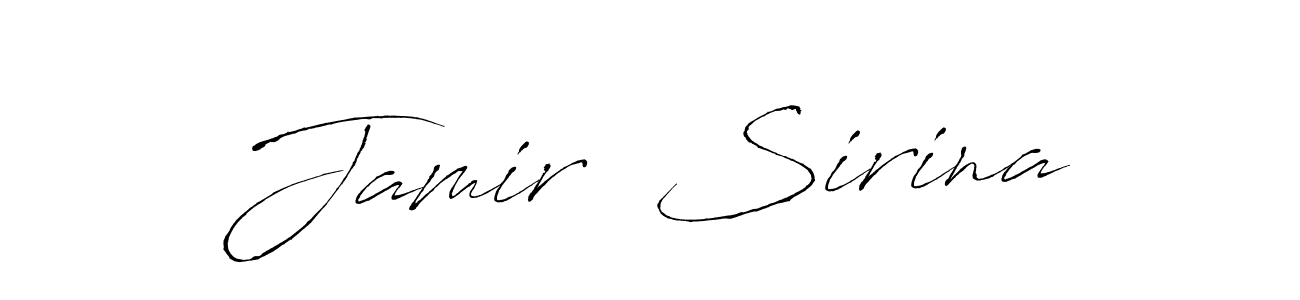 How to make Jamir  Sirina name signature. Use Antro_Vectra style for creating short signs online. This is the latest handwritten sign. Jamir  Sirina signature style 6 images and pictures png