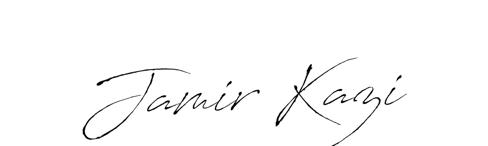 How to make Jamir Kazi name signature. Use Antro_Vectra style for creating short signs online. This is the latest handwritten sign. Jamir Kazi signature style 6 images and pictures png
