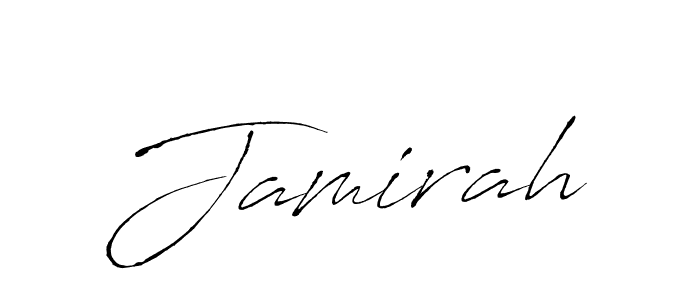 Design your own signature with our free online signature maker. With this signature software, you can create a handwritten (Antro_Vectra) signature for name Jamirah. Jamirah signature style 6 images and pictures png