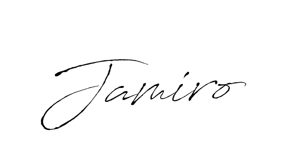Design your own signature with our free online signature maker. With this signature software, you can create a handwritten (Antro_Vectra) signature for name Jamiro. Jamiro signature style 6 images and pictures png