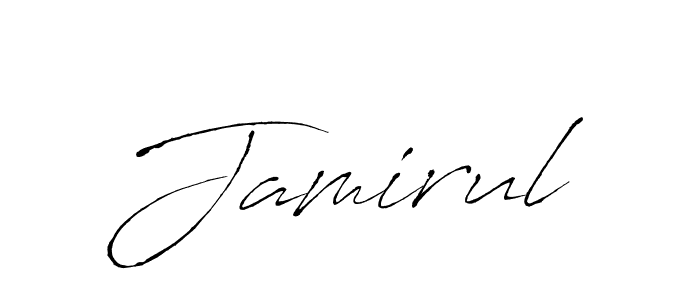 Design your own signature with our free online signature maker. With this signature software, you can create a handwritten (Antro_Vectra) signature for name Jamirul. Jamirul signature style 6 images and pictures png