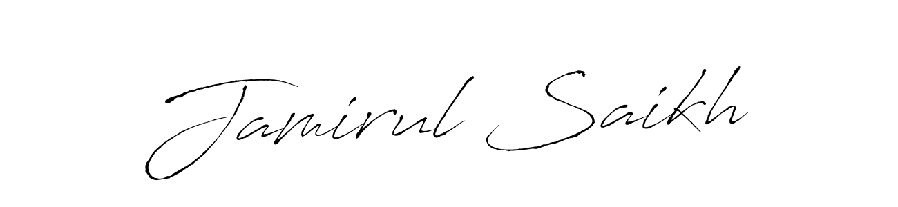 How to make Jamirul Saikh signature? Antro_Vectra is a professional autograph style. Create handwritten signature for Jamirul Saikh name. Jamirul Saikh signature style 6 images and pictures png