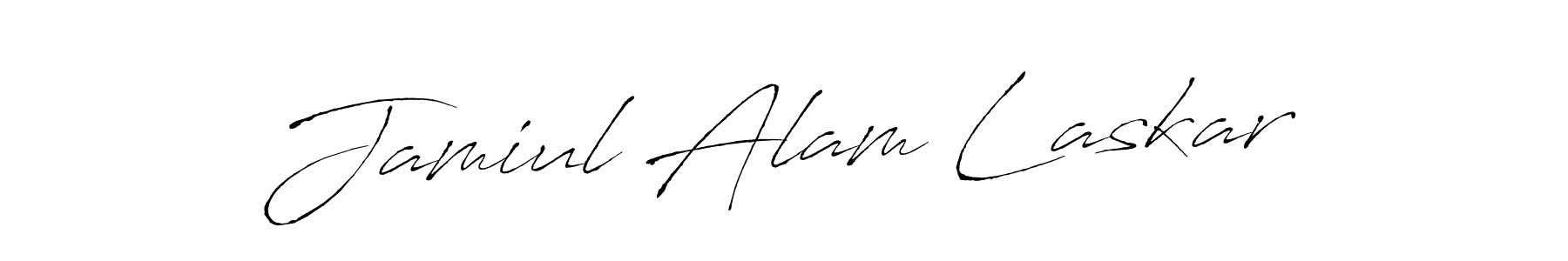 Make a beautiful signature design for name Jamiul Alam Laskar. With this signature (Antro_Vectra) style, you can create a handwritten signature for free. Jamiul Alam Laskar signature style 6 images and pictures png