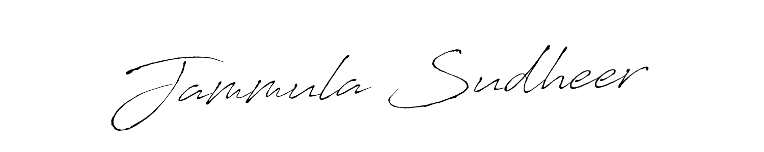 Jammula Sudheer stylish signature style. Best Handwritten Sign (Antro_Vectra) for my name. Handwritten Signature Collection Ideas for my name Jammula Sudheer. Jammula Sudheer signature style 6 images and pictures png