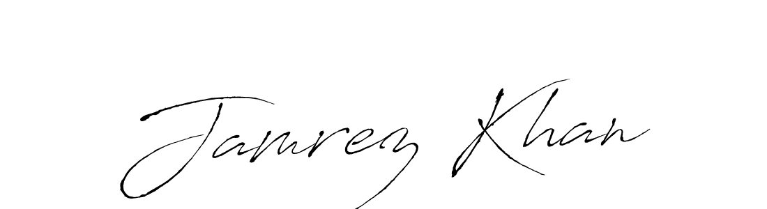 It looks lik you need a new signature style for name Jamrez Khan. Design unique handwritten (Antro_Vectra) signature with our free signature maker in just a few clicks. Jamrez Khan signature style 6 images and pictures png