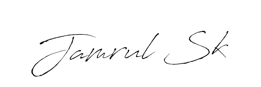 Make a beautiful signature design for name Jamrul Sk. With this signature (Antro_Vectra) style, you can create a handwritten signature for free. Jamrul Sk signature style 6 images and pictures png