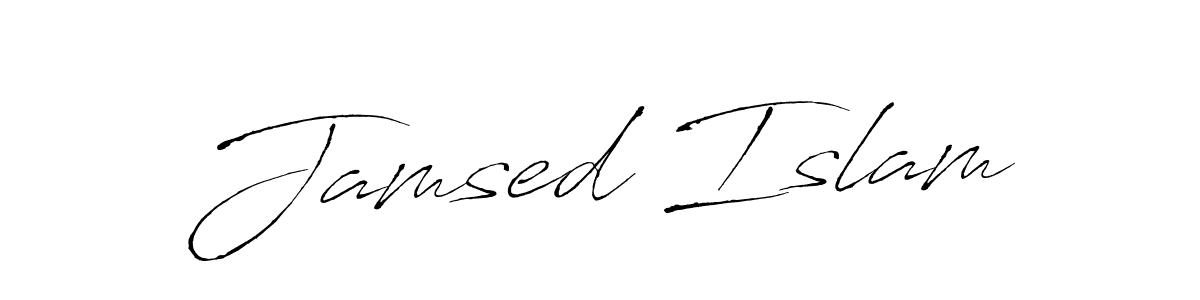 Design your own signature with our free online signature maker. With this signature software, you can create a handwritten (Antro_Vectra) signature for name Jamsed Islam. Jamsed Islam signature style 6 images and pictures png