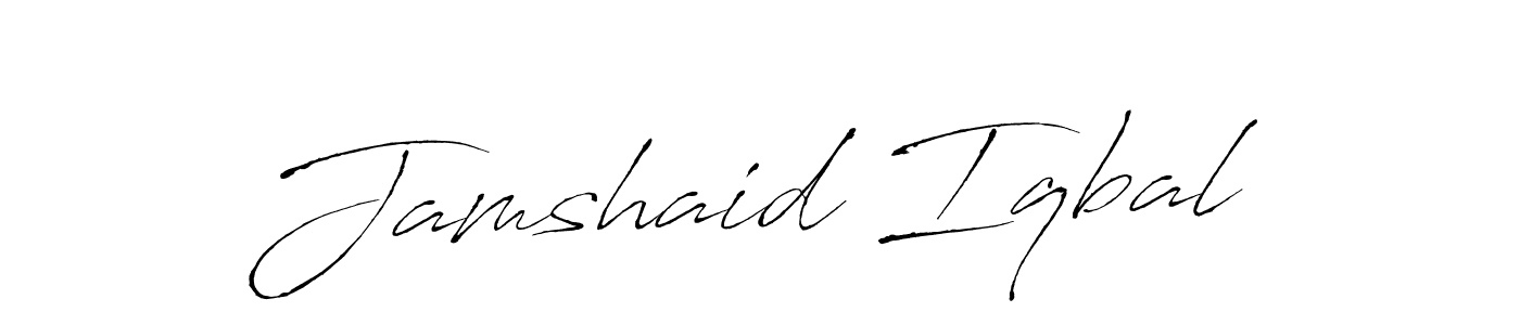 Use a signature maker to create a handwritten signature online. With this signature software, you can design (Antro_Vectra) your own signature for name Jamshaid Iqbal. Jamshaid Iqbal signature style 6 images and pictures png