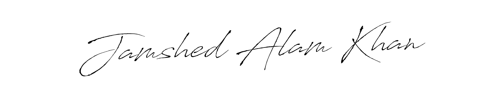Create a beautiful signature design for name Jamshed Alam Khan. With this signature (Antro_Vectra) fonts, you can make a handwritten signature for free. Jamshed Alam Khan signature style 6 images and pictures png