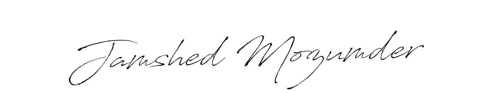 How to make Jamshed Mozumder name signature. Use Antro_Vectra style for creating short signs online. This is the latest handwritten sign. Jamshed Mozumder signature style 6 images and pictures png