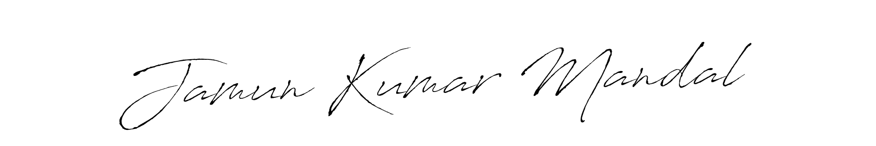 How to make Jamun Kumar Mandal name signature. Use Antro_Vectra style for creating short signs online. This is the latest handwritten sign. Jamun Kumar Mandal signature style 6 images and pictures png