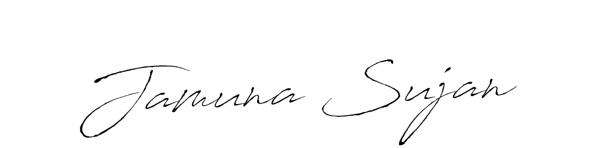 Jamuna Sujan stylish signature style. Best Handwritten Sign (Antro_Vectra) for my name. Handwritten Signature Collection Ideas for my name Jamuna Sujan. Jamuna Sujan signature style 6 images and pictures png