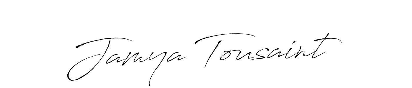 Antro_Vectra is a professional signature style that is perfect for those who want to add a touch of class to their signature. It is also a great choice for those who want to make their signature more unique. Get Jamya Tousaint name to fancy signature for free. Jamya Tousaint signature style 6 images and pictures png