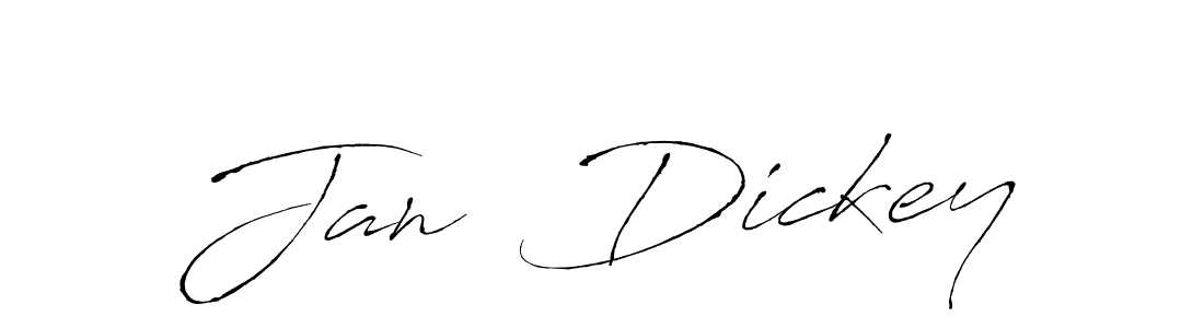 The best way (Antro_Vectra) to make a short signature is to pick only two or three words in your name. The name Jan  Dickey include a total of six letters. For converting this name. Jan  Dickey signature style 6 images and pictures png