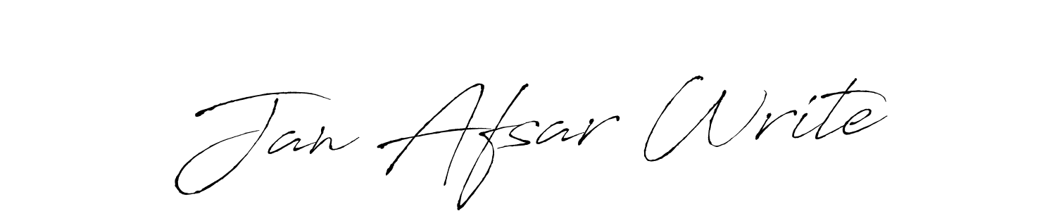 Make a beautiful signature design for name Jan Afsar Write. With this signature (Antro_Vectra) style, you can create a handwritten signature for free. Jan Afsar Write signature style 6 images and pictures png