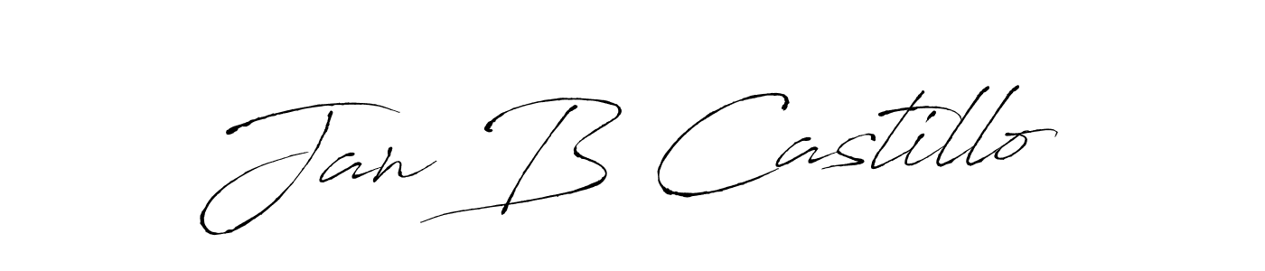 You should practise on your own different ways (Antro_Vectra) to write your name (Jan B Castillo) in signature. don't let someone else do it for you. Jan B Castillo signature style 6 images and pictures png