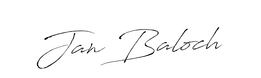 How to make Jan Baloch name signature. Use Antro_Vectra style for creating short signs online. This is the latest handwritten sign. Jan Baloch signature style 6 images and pictures png