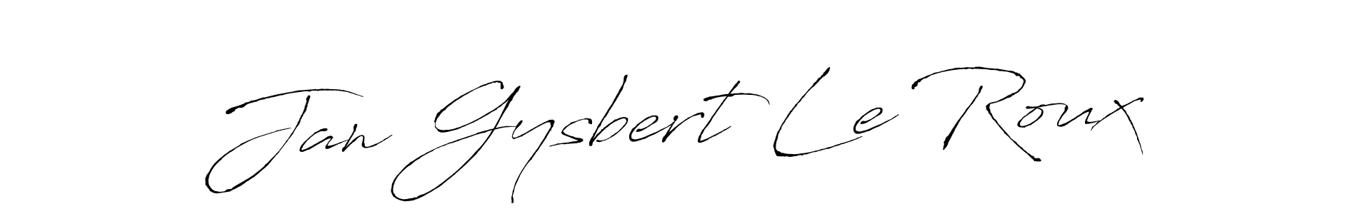 Create a beautiful signature design for name Jan Gysbert Le Roux. With this signature (Antro_Vectra) fonts, you can make a handwritten signature for free. Jan Gysbert Le Roux signature style 6 images and pictures png