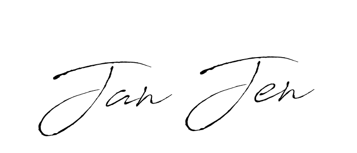 Jan Jen stylish signature style. Best Handwritten Sign (Antro_Vectra) for my name. Handwritten Signature Collection Ideas for my name Jan Jen. Jan Jen signature style 6 images and pictures png