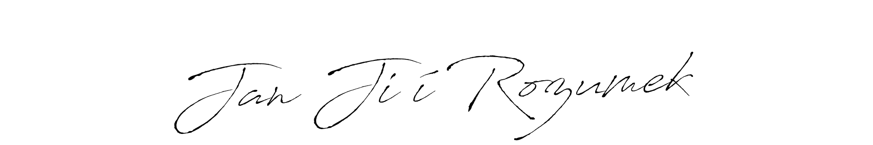 Make a beautiful signature design for name Jan Jiří Rozumek. With this signature (Antro_Vectra) style, you can create a handwritten signature for free. Jan Jiří Rozumek signature style 6 images and pictures png