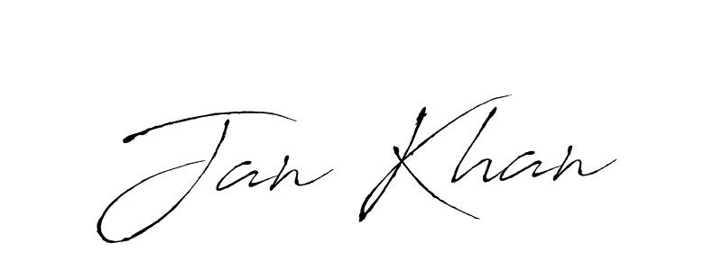 Design your own signature with our free online signature maker. With this signature software, you can create a handwritten (Antro_Vectra) signature for name Jan Khan. Jan Khan signature style 6 images and pictures png