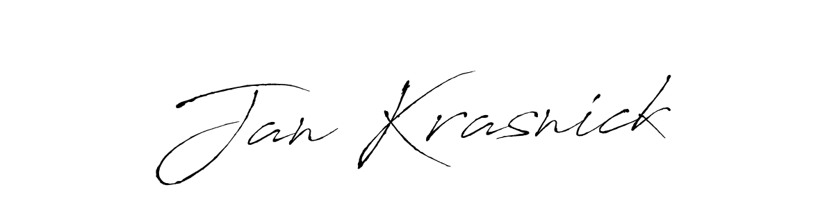Design your own signature with our free online signature maker. With this signature software, you can create a handwritten (Antro_Vectra) signature for name Jan Krasnick. Jan Krasnick signature style 6 images and pictures png