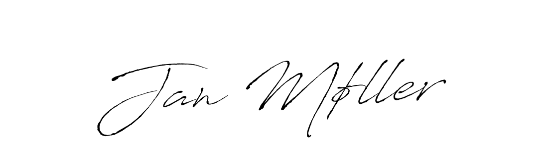 Jan Møller stylish signature style. Best Handwritten Sign (Antro_Vectra) for my name. Handwritten Signature Collection Ideas for my name Jan Møller. Jan Møller signature style 6 images and pictures png