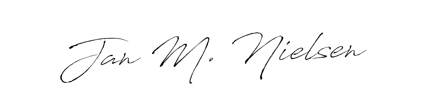 The best way (Antro_Vectra) to make a short signature is to pick only two or three words in your name. The name Jan M. Nielsen include a total of six letters. For converting this name. Jan M. Nielsen signature style 6 images and pictures png