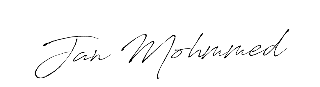 Make a beautiful signature design for name Jan Mohmmed. With this signature (Antro_Vectra) style, you can create a handwritten signature for free. Jan Mohmmed signature style 6 images and pictures png